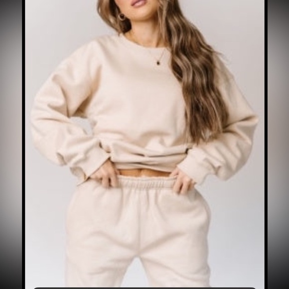 Ampersand Cozy Cabin Sweatsuit- Tan 3X - Picture 5 of 5